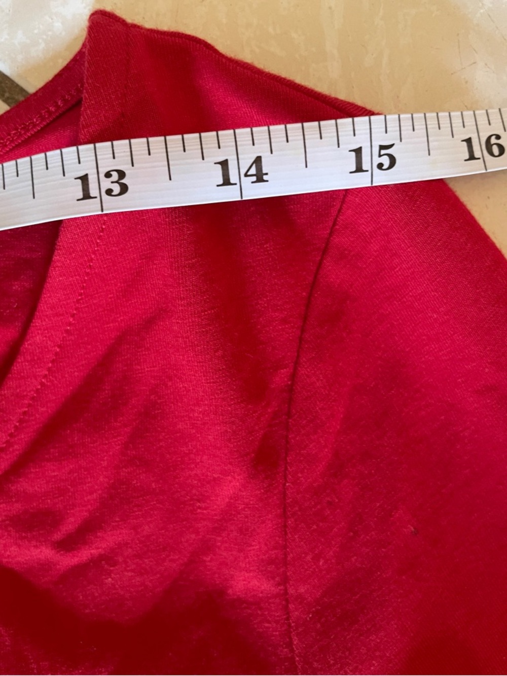 GUESS Red V-Neck Ruched Drawstring Top - Picture 7 of 10